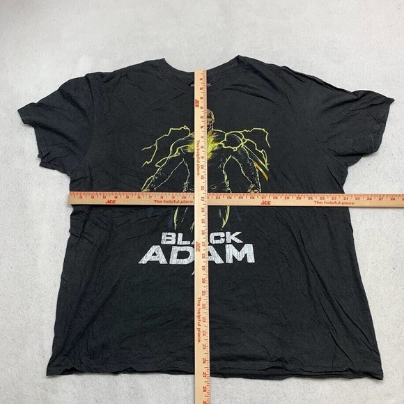 Black Adam Movie Graphic Tee Thrifted Vintage Style Size 2XL - Picture 5 of 8